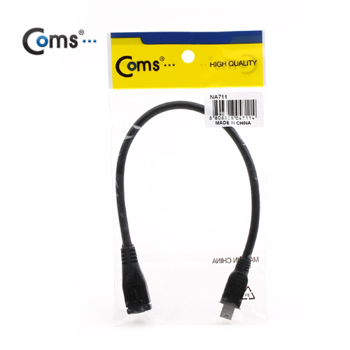 Coms USB 2.0 케이블(Short/Micro F/Mini 5P M), 30cm