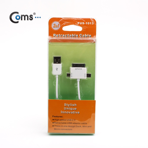 Coms USB 스마트폰 충전케이블(멀티) 3in 1