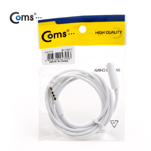 Coms 스마트폰 스테레오 케이블(4극/연장) 1M, 4극 M/F/Stereo