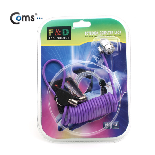 Coms 노트북 잠금장치(KEY/스프링)도난방지 장치(스프링형)/자물쇠