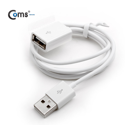 Coms USB 2.0 케이블(일반/연장), 수퍼슬림/White - 1M