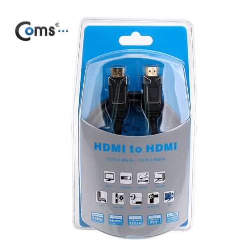 Coms HDMI 케이블(V1.4/Metal) 1.8M 이더넷용,Full HD 3D