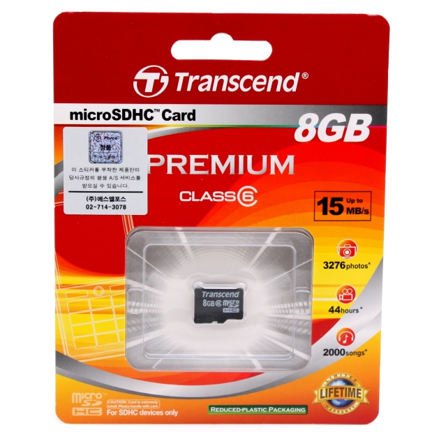 메모리 카드 (JET Flash) Micro SDHC 8G CLASS6