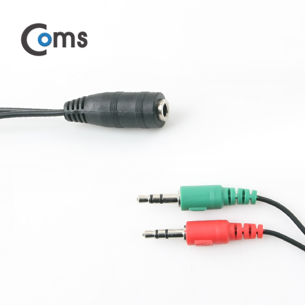 Coms 스마트폰 4극 연장 케이블(이어폰/마이크) 20cm