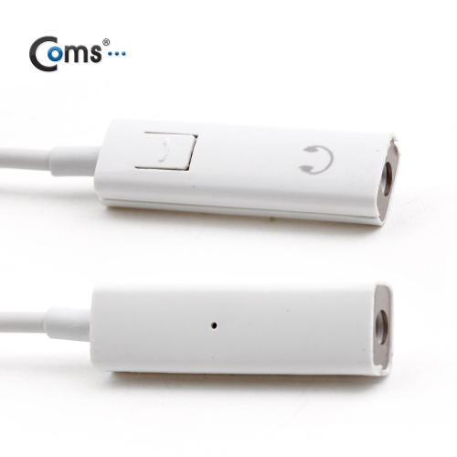 Coms 아이폰 4극 연장 케이블(이어폰/마이크 기능) 50cm