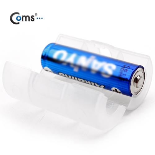 Coms 건전지 변환홀더(AA to C타입), 1개입