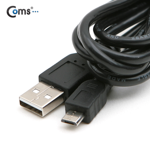 Coms USB/Micro USB(B) 케이블 1.8M, 고급포장/충전/데이터