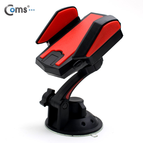 Coms 스마트폰 차량용 거치대(2중 각도조절기능), 간편유리흡착용
