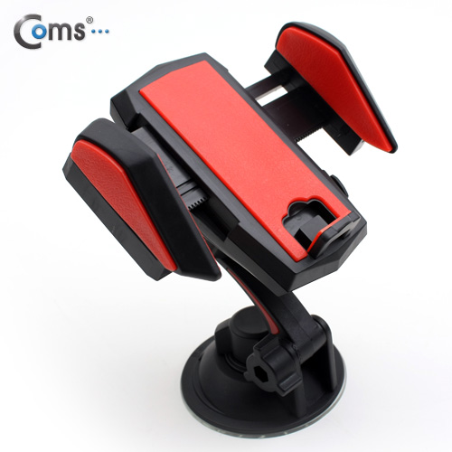 Coms 스마트폰 차량용 거치대(2중 각도조절기능), 간편유리흡착용