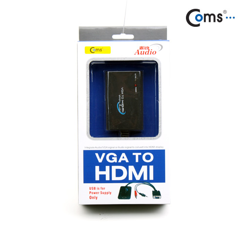 Coms HDMI 컨버터(VGA to HDMI), 오디오/USB 전원 지원