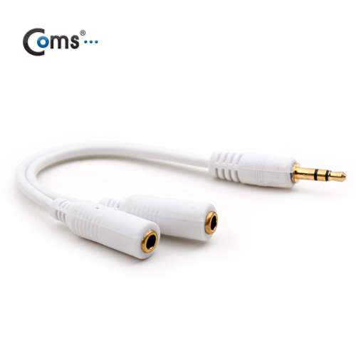 Coms 스테레오 케이블 (Y형), 10cm/이어폰 슬림형/Stereo