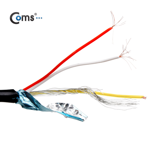 Coms CCTV 케이블 200M(블랙), 영상/전원