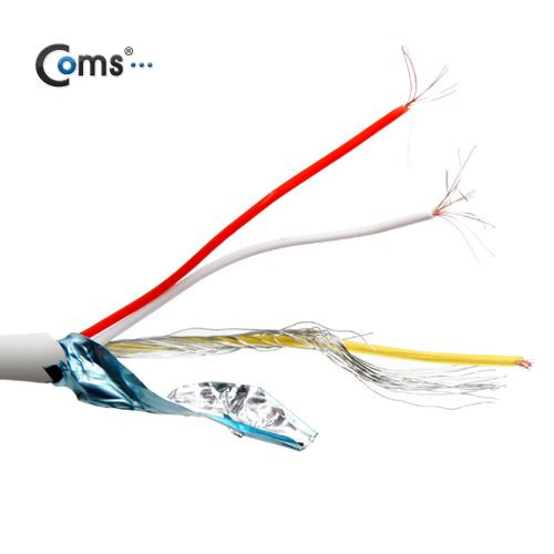 Coms CCTV 케이블 200M(화이트), 영상/전원