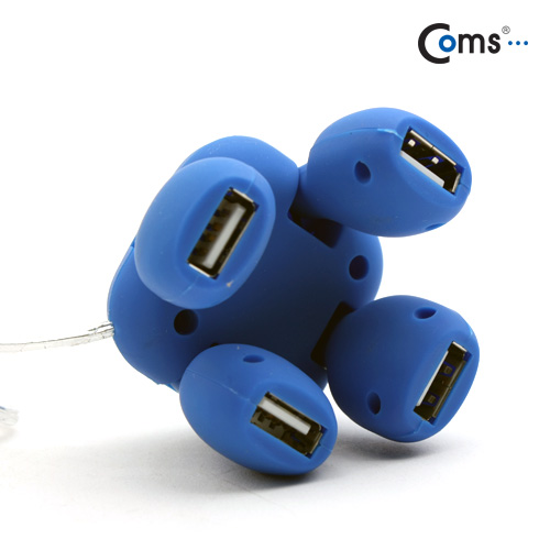 Coms USB 허브 2.0, (4P/십자형/무전원) ★ 색상 랜덤 발송