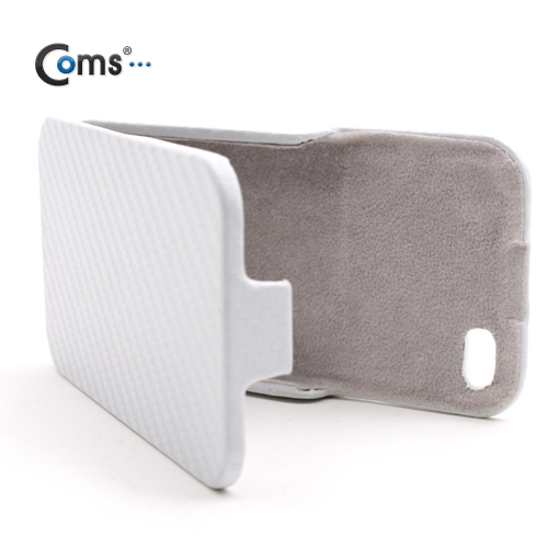 Coms iOS 스마트폰(4G) 케이스, 폴더형/White