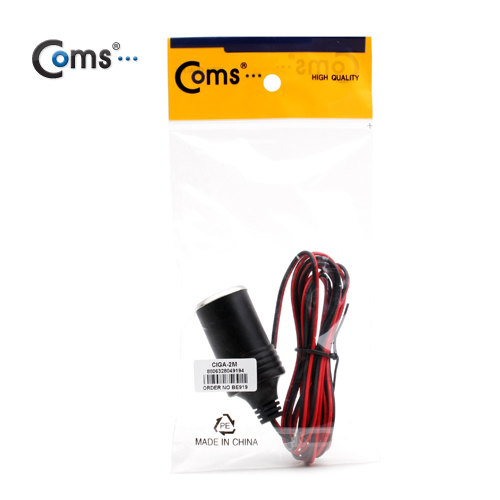 Coms 차량용 시가잭(시거잭) 전원 케이블 2M
