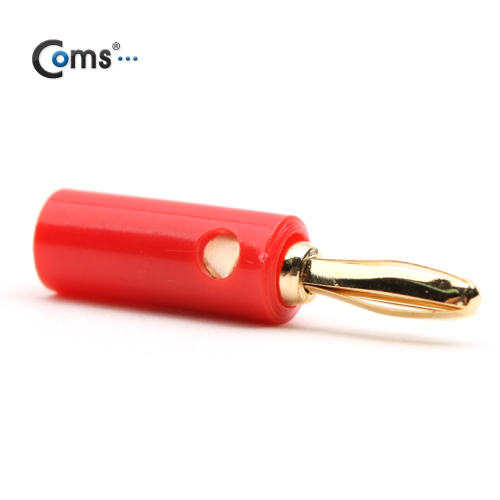 Coms 사운드(바나나잭) 플러그. 적색/도금