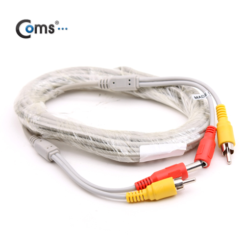 Coms CCTV 케이블(1RCA) 20M/ 화이트, 블랙 색상 랜덤발송
