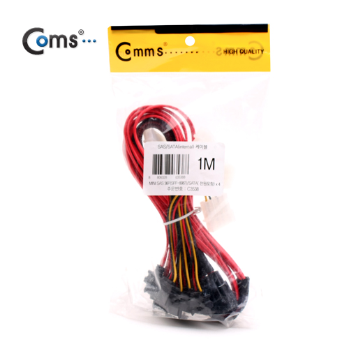 Coms SAS 변환 케이블 1m, SFF-8087변환(Mini SAS/SATA)