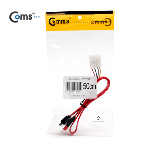 Coms Slimline SATA/SATA 케이블, 50cm/노트북 ODD 변환 ★전원2P