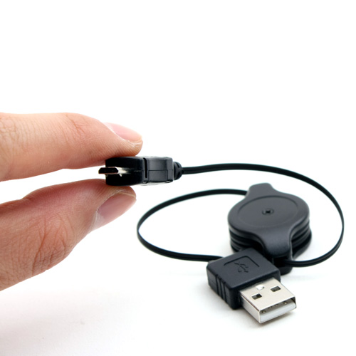 Coms USB 자동감김 케이블(Micro B) 80cm 충전전용[*수입오류]