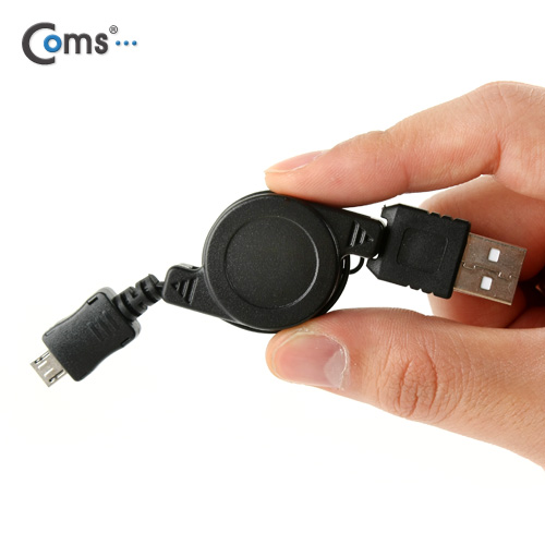 Coms USB 자동감김 케이블(Micro B), 70cm, 충전전용