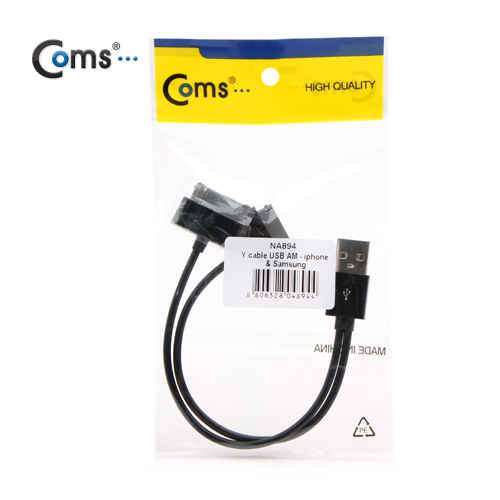 Coms USB 2.0 케이블(Short/갤럭시탭+iOS 스마트폰), 충전용