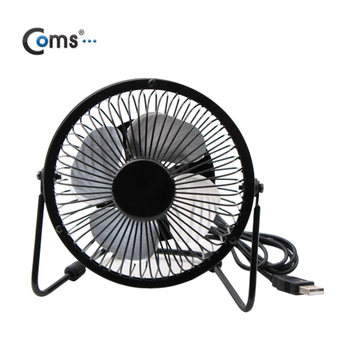 Coms USB 선풍기/상하조절/Metal - 블랙