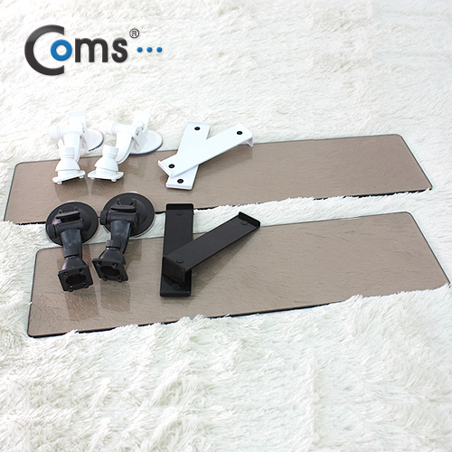 Coms 미니 다용도 유리 선반 50cm, 화이트