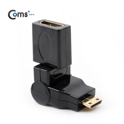 Coms HDMI 젠더(Mini HDMI M/HDMI F), 회전형-상하좌우90도