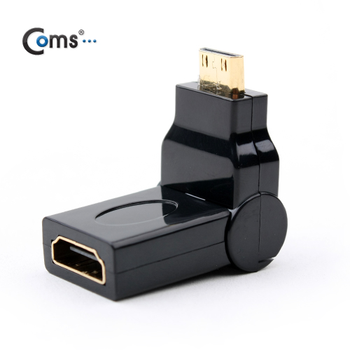 Coms HDMI 젠더(Mini HDMI M/HDMI F), 회전형-상하90도