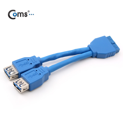 Coms USB 3.0 포트, 20핀 to 2 Port, 12cm