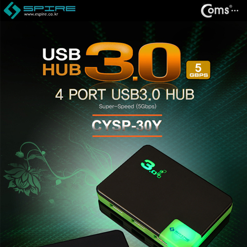 Coms USB 허브 3.0, SPIRE - 4Port