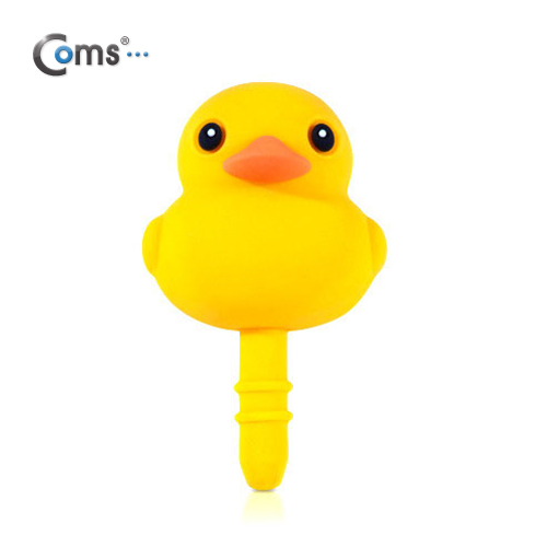 Coms 스마트폰 이어캡, 오리 캐릭터 (블랙)