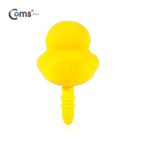 Coms 스마트폰 이어캡, 오리 캐릭터 (블랙)