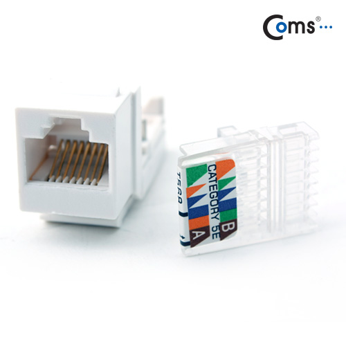 Coms 키스톤잭- CAT5e, Tooless, 백색