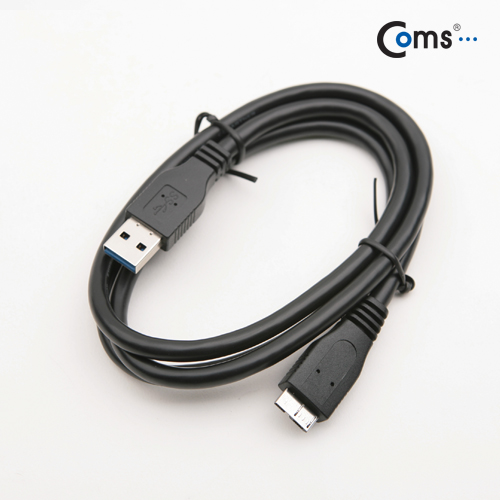 Coms USB 3.0 케이블, AM/Micro USB BM 1.8M/흑색
