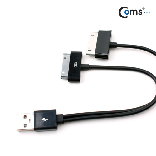 Coms USB 2.0 케이블(Short/30P + 갤럭시탭), Y형/20cm/30핀/충전