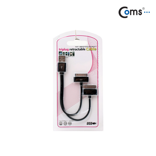 Coms USB 2.0 케이블(Short/30P + 갤럭시탭), Y형/20cm/30핀/충전