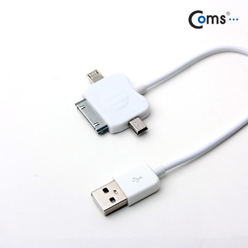 Coms USB 스마트폰 충전케이블(멀티) 20cm 자동감김