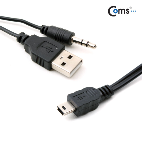Coms USB 미니 케이블 5P + ST 3.5, Y형