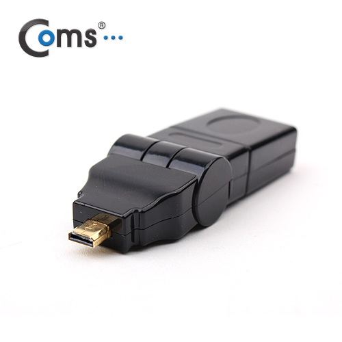 Coms HDMI 젠더(Micro HDMI M/HDMI F), 3D 꺾임(꺽임) 회전형