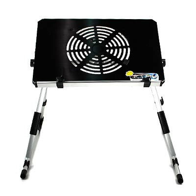 Coms 노트북스탠드/팬장착/다기능/검정