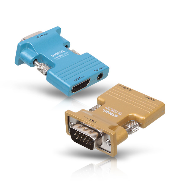 DA-HDAV mini (GOLD) 다모일 영상 컨버터 HDMI to VGA Converter 무전원 젠더타입