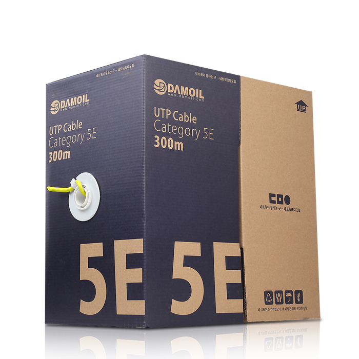 DA-UTP14P 300m-yellow UTP랜케이블 인터넷공유기연결용 100Mbps 공사용 RJ45플러그 제작용