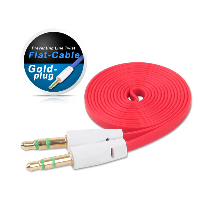 DA-STC-MM-1m-red 다모일 컬러 Stereo 케이블 1m (RED) 스피커케이블 AUX케이블