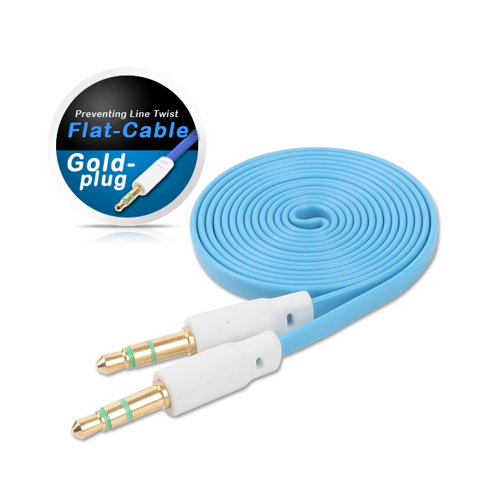 DA-STC-MM-1m-sky 다모일 컬러 Stereo 케이블 1m (SKY) 스피커케이블 AUX케이블