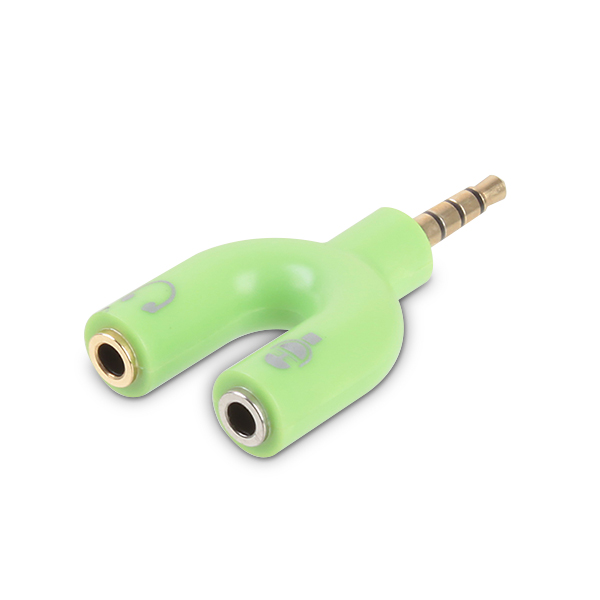 DA-ST Y 1423MH (Green) 다모일 4극 스테레오  Y 형 3극변환 젠더 그린 / 골드도금 스테레오 스피커 마이크 젠더