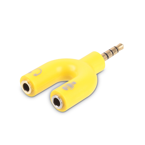 DA-ST Y 1423MH (Yellow) 다모일 4극 스테레오  Y 형 3극변환 젠더 옐로우 / 골드도금 스테레오 스피커 마이크 젠더
