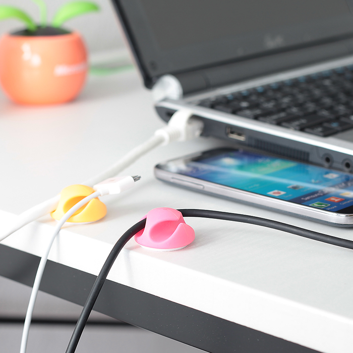 DA-MULTI CLIPS2(6색) 다목적 멀티 홀더(2구) 책상케이블정리 충전케이블정리